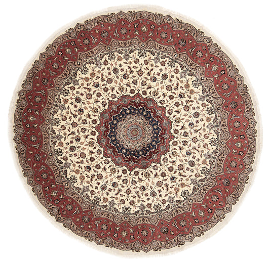 Täbriz 50 Raj rund mit Seide