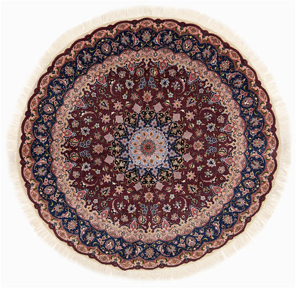 Täbriz 50 Raj rund mit Seide