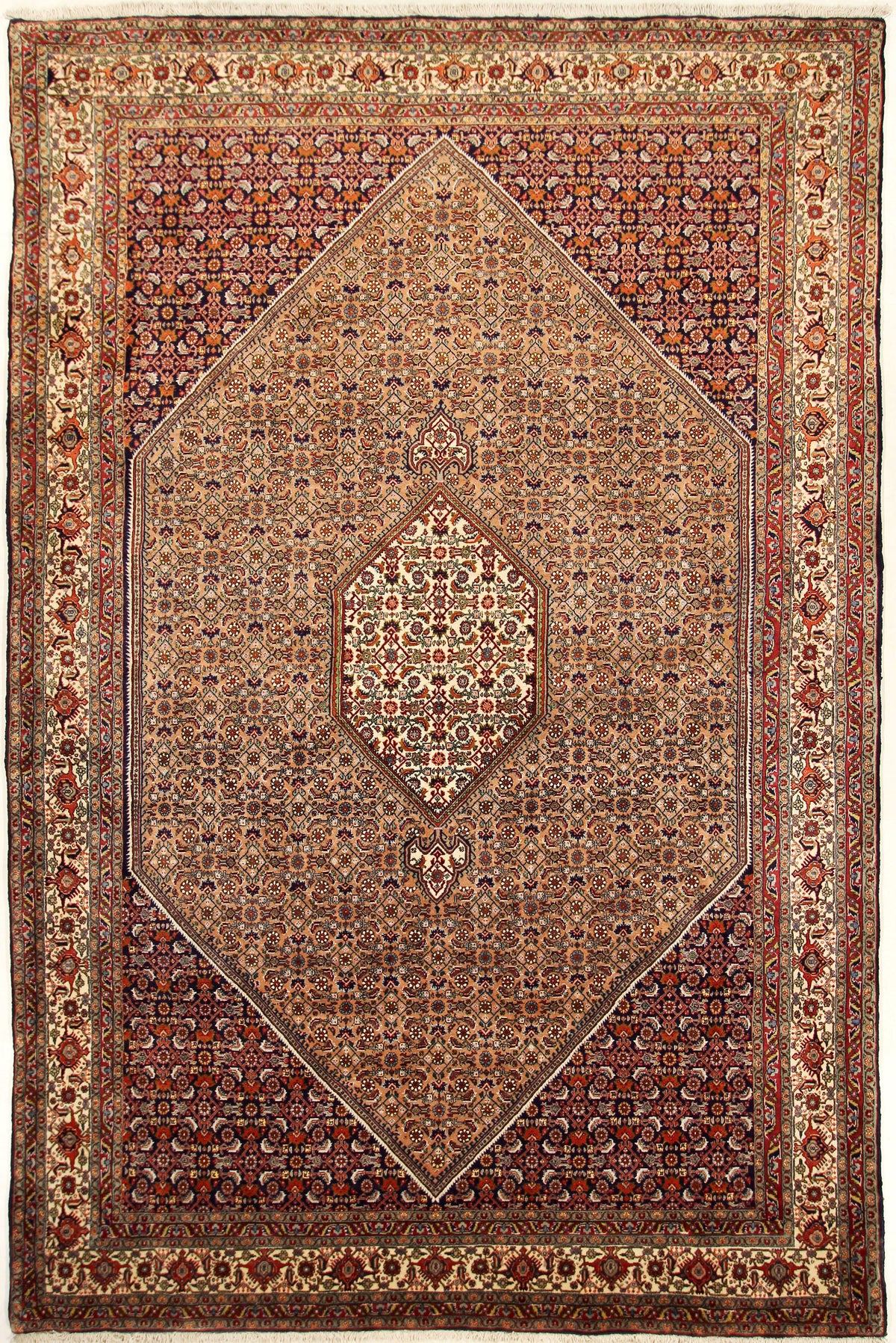 Bidjar 320x208 Perserteppich Rot/Braun Handgeknüpft- Teppiche Rahvar