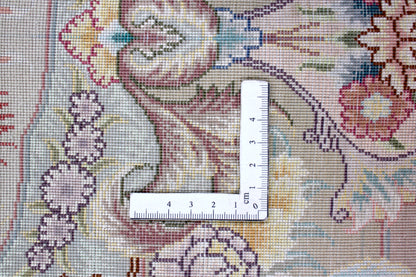 Täbriz 50 Raj oval mit Seide