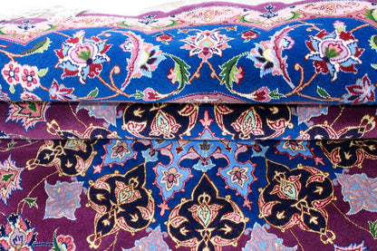 Täbriz 50 Raj rund mit Seide