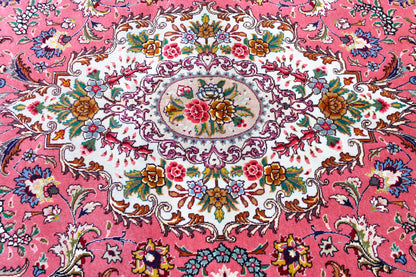 Täbriz 50 Raj oval mit Seide