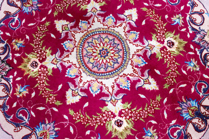 Täbriz 50 Raj rund mit Seide